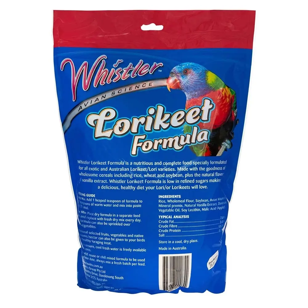 Whistler Wet Dry Formula Lorikeet Food 2kg - Image 2