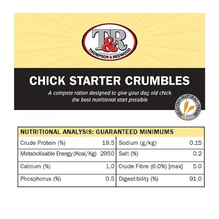Thompson & Redwood Poultry Chick Starter Crumbles 20kg - Image 2