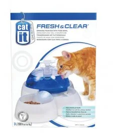 Catit Fresh N Clear Cat 3Ltr Drinking Fountain With Food Bowl
