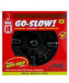 Dogit Go Slow Anti-Gulping Dog Dish 600ml Black