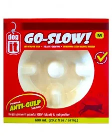 Dogit Go Slow Anti-Gulping Dog Dish 600ml White