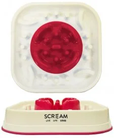 Scream Slow Feed Interactive Bowl 28x28x7cm Pink