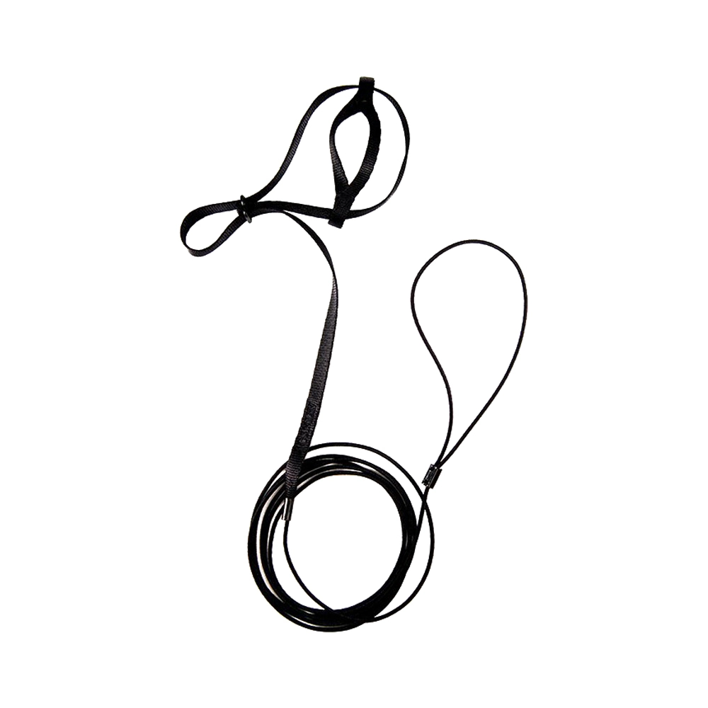 The Aviator Adjustable Safety Harness & Leash For Birds Black Mini - Image 3