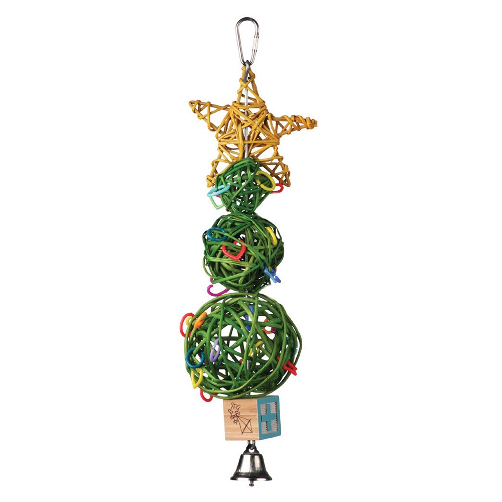 SuperBird Creations SuperBird Vine Ball Xmas Tree Bird Toy For Caiques Conures & Quakers