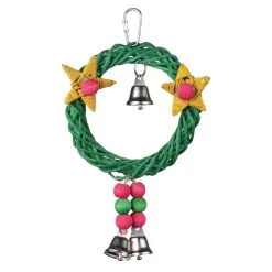 SuperBird Creations SuperBird Xmas Wreath Vine Swing Bird Toy For Parrotlets Parakeets & Cockatiels