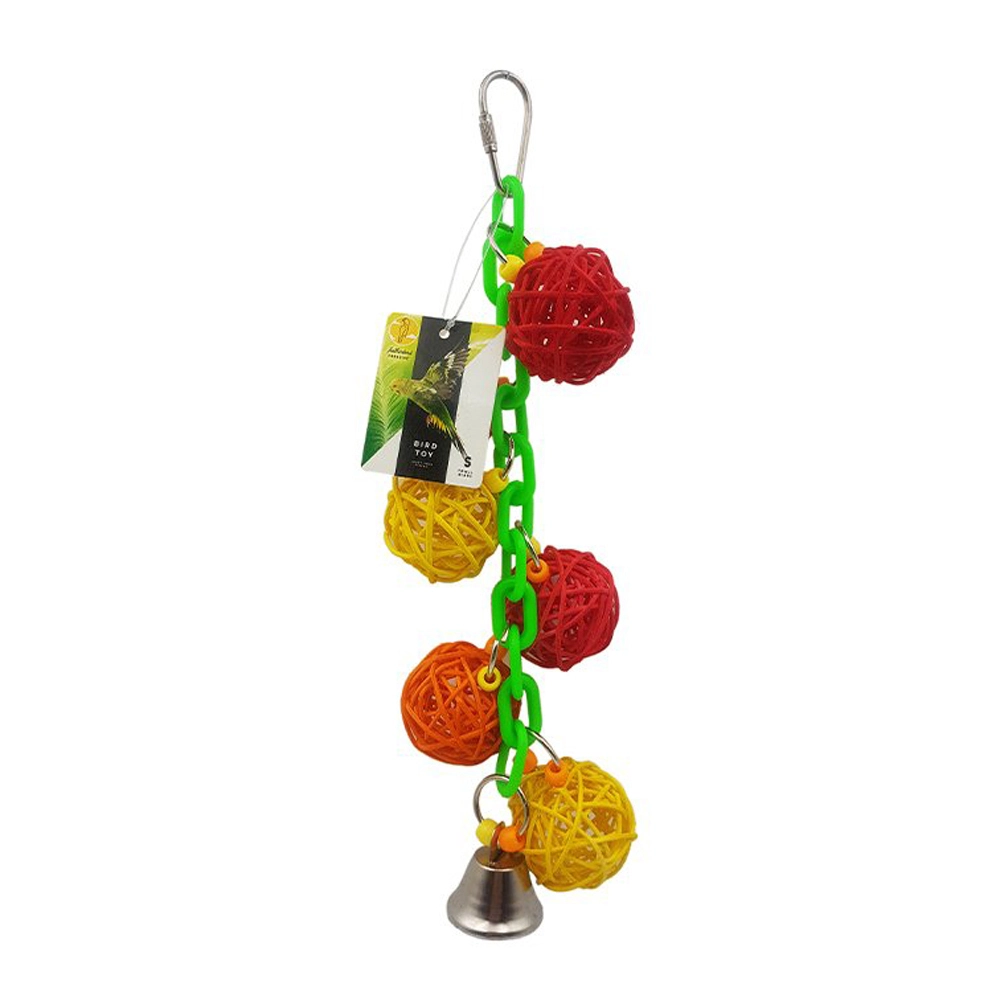 Featherland Paradise Crunch & Ding Bird Toy For Medium Birds 22cm