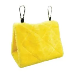 Prestige Pet Products Snuggle Pals Bird Hide Sturdy Plush Cosy Tent Hideaway Yellow Small