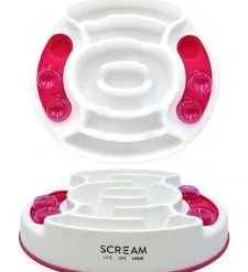 Scream Slow Feed Interactive Puzzle Bowl 28x28x7cm Pink
