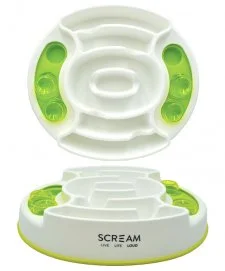 Scream Slow Feed Interactive Puzzle Bowl 28x28x7cm Green