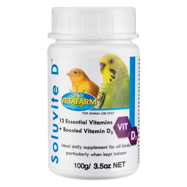 Vetafarm Soluvite D Vitamin Powder Supplement For Birds 100g