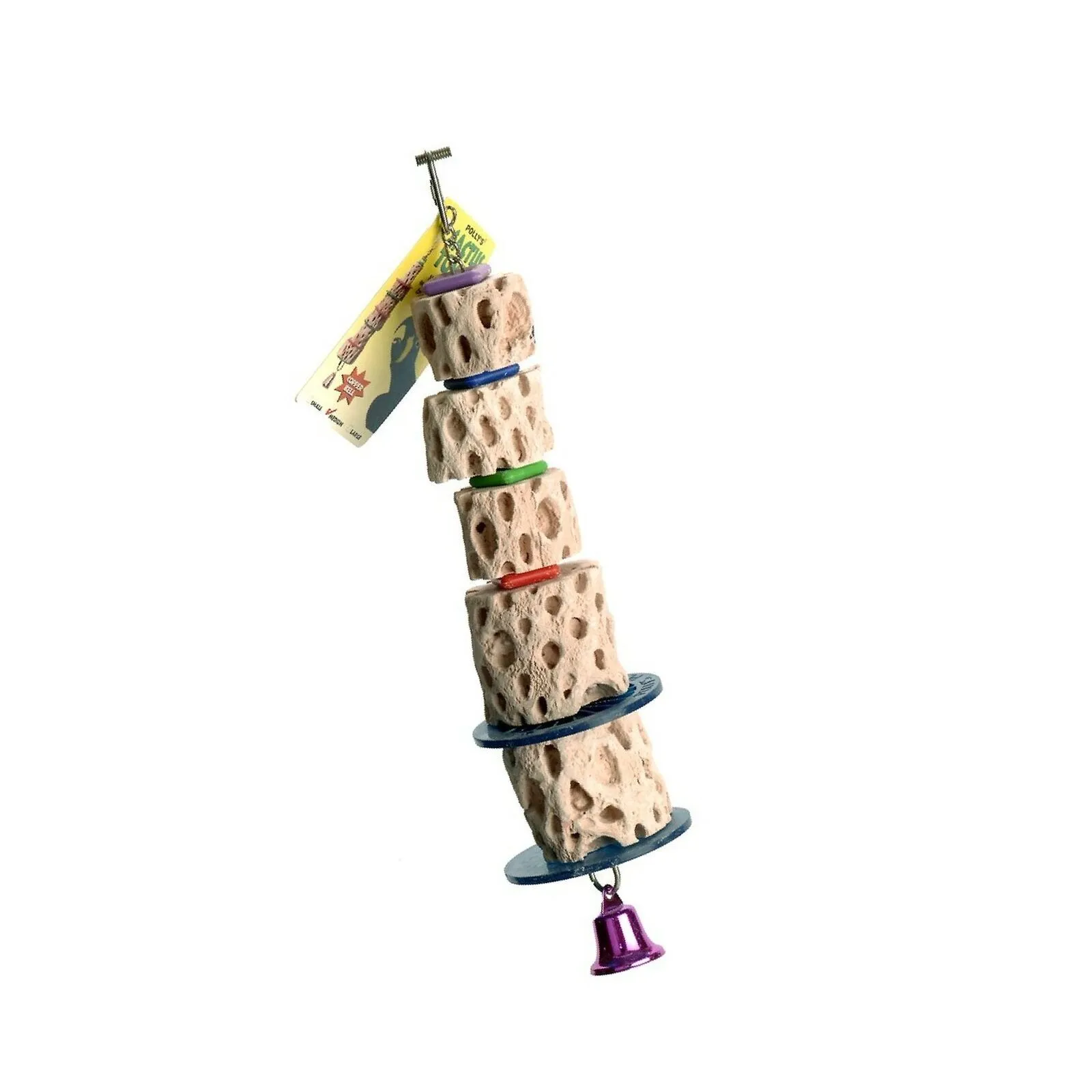 Pollys Pet Cactus Wood Tower Bird Toy Small 3.8 X 15cm - Image 2