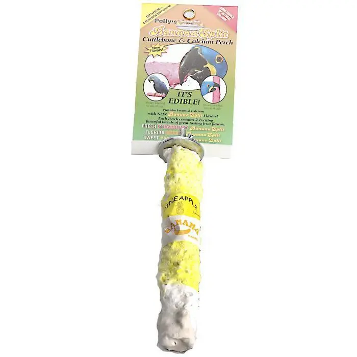 Pollys Pet Cuttlebone/Calcium Bird Perch Medium 2.5 X 18cm - Image 2