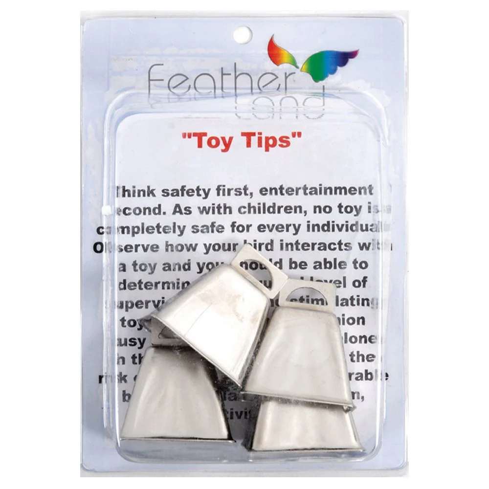 Featherland Paradise Cow Bell Bird Toy Medium 4.4cm 4 Pack - Image 2