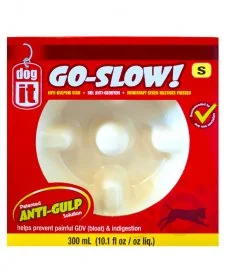 Dogit Go Slow Anti-Gulping Dog Dish 300ml White